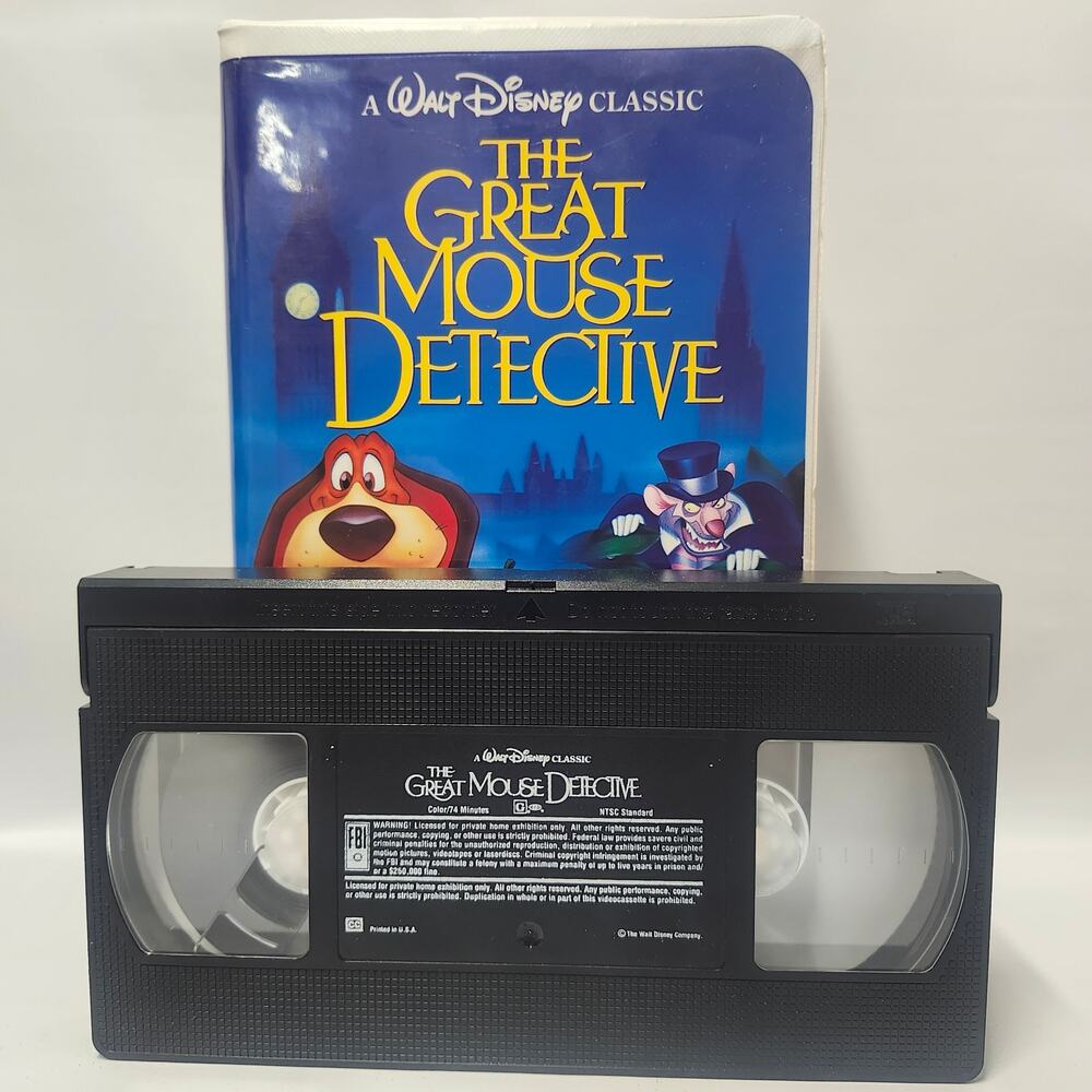 Vintage Disney The Great Mouse Detective VHS Clamshell Classic